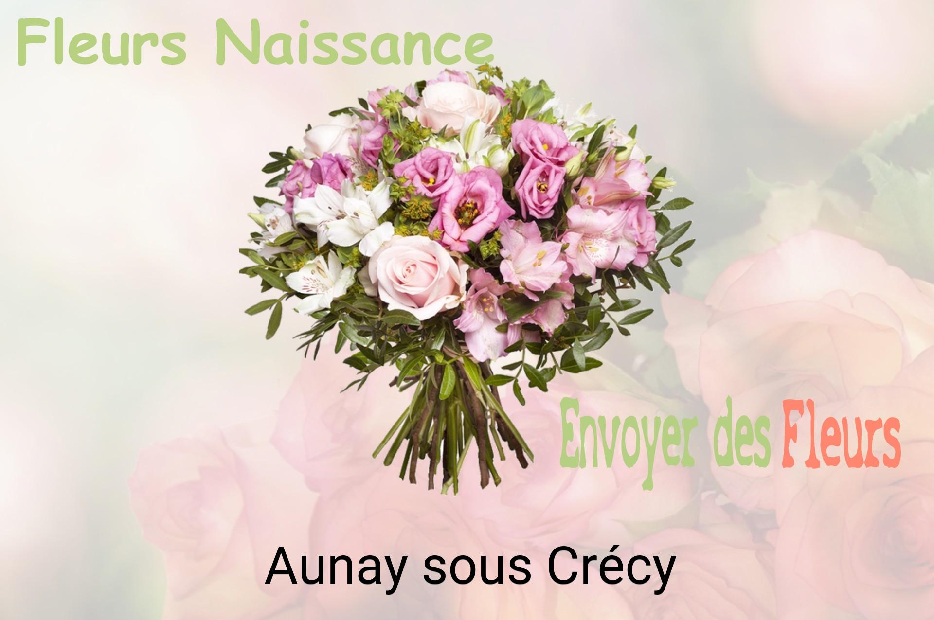 Bouquet de fleurs de naissance livré à Aunay-sous-Crécy