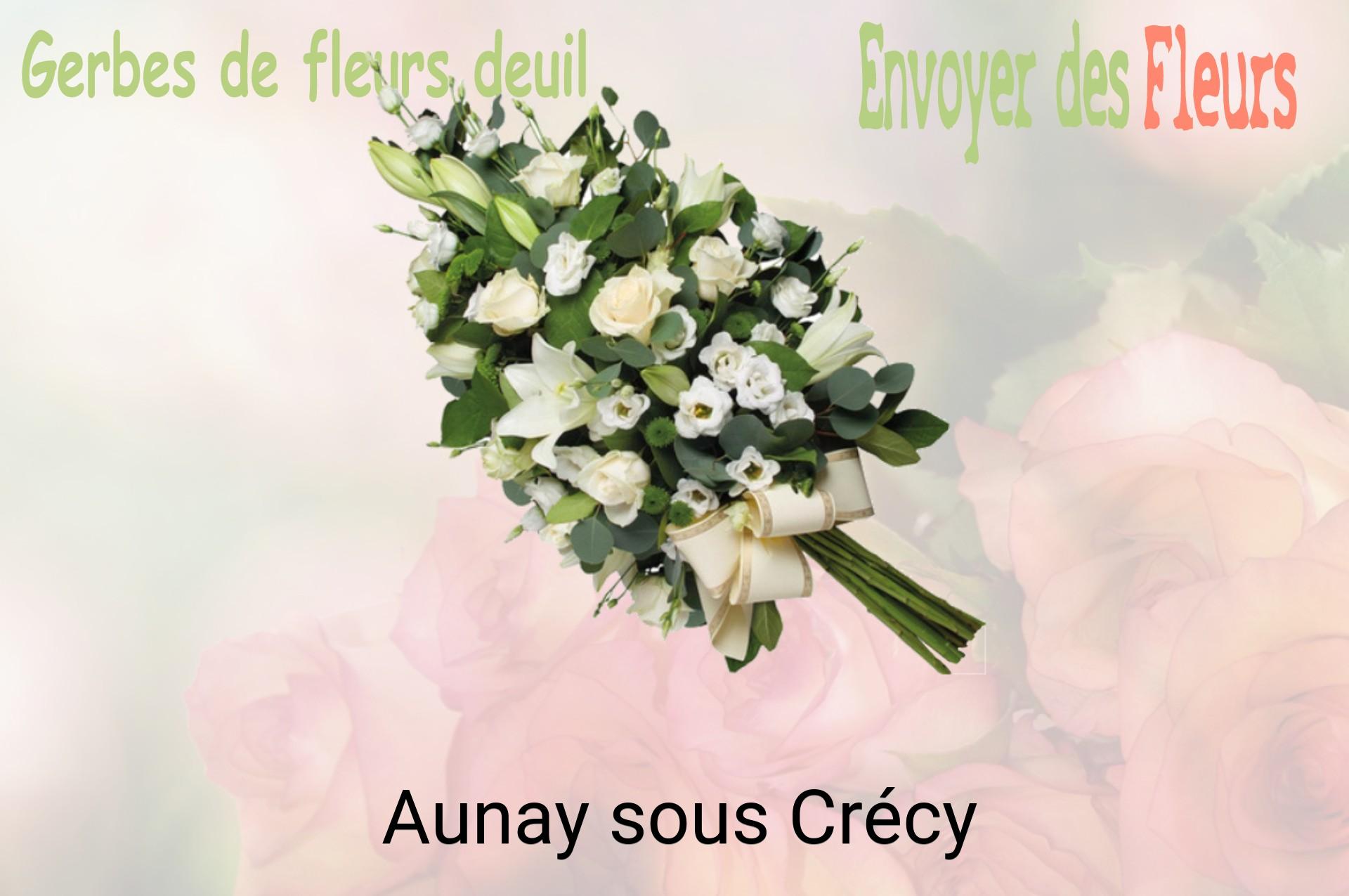Gerbe de fleurs de deuil livrée à Aunay-sous-Crécy
